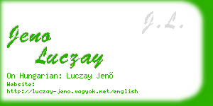 jeno luczay business card