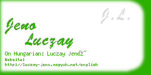 jeno luczay business card